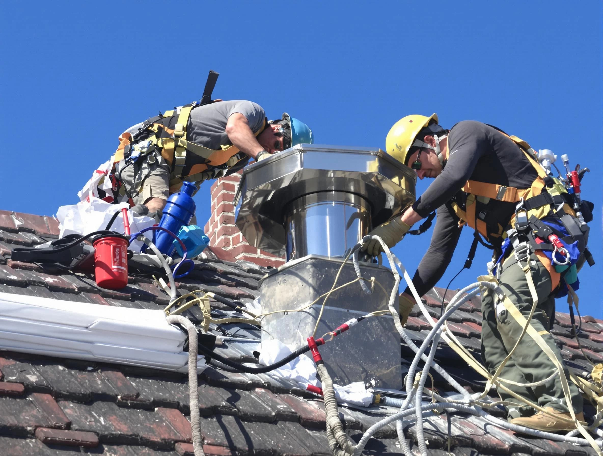 Protective chimney cap installed by Somerset Chimney Sweep in Somerset, NJ