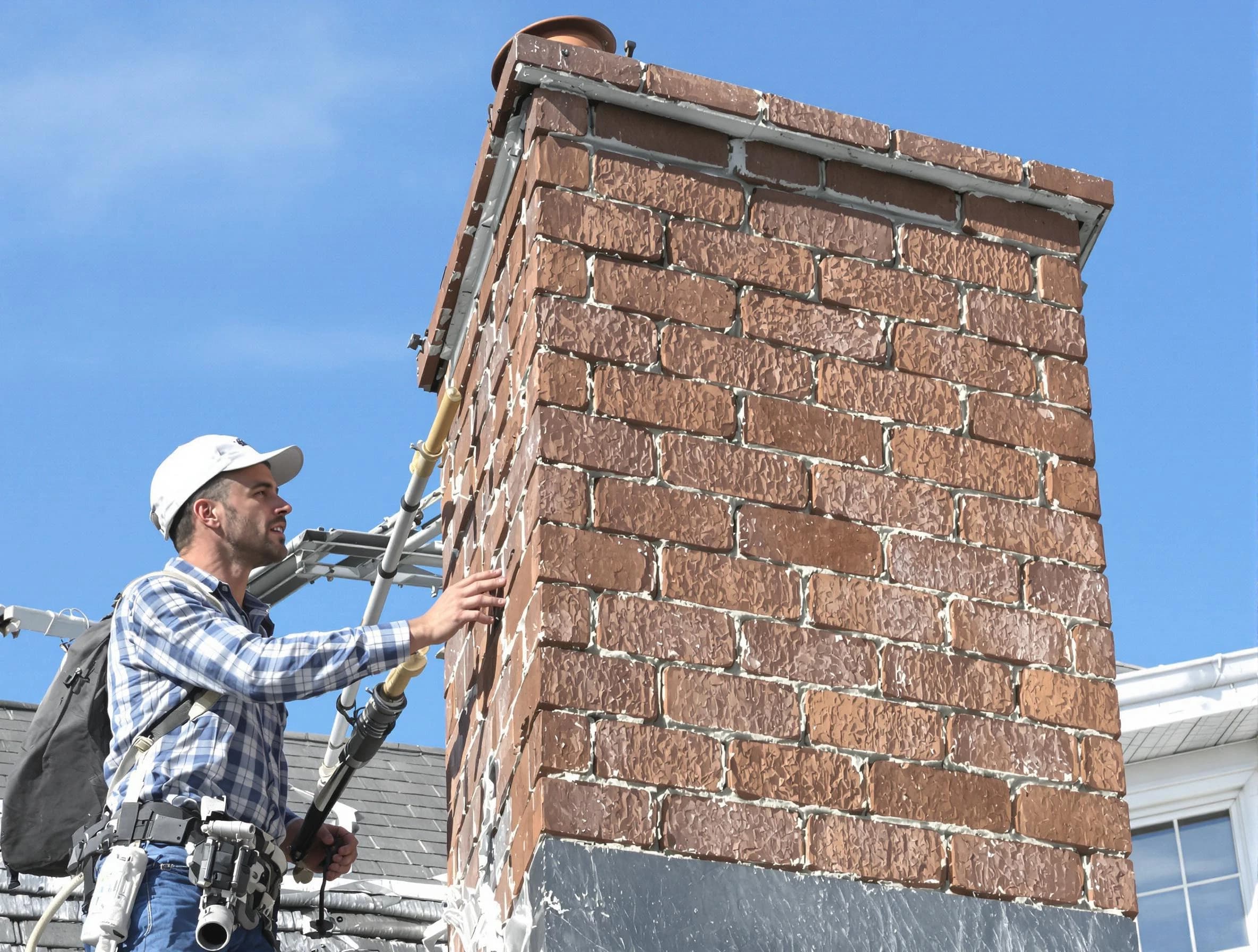 Brickwork for a chimney rebuild by Somerset Chimney Sweep in Somerset, NJ