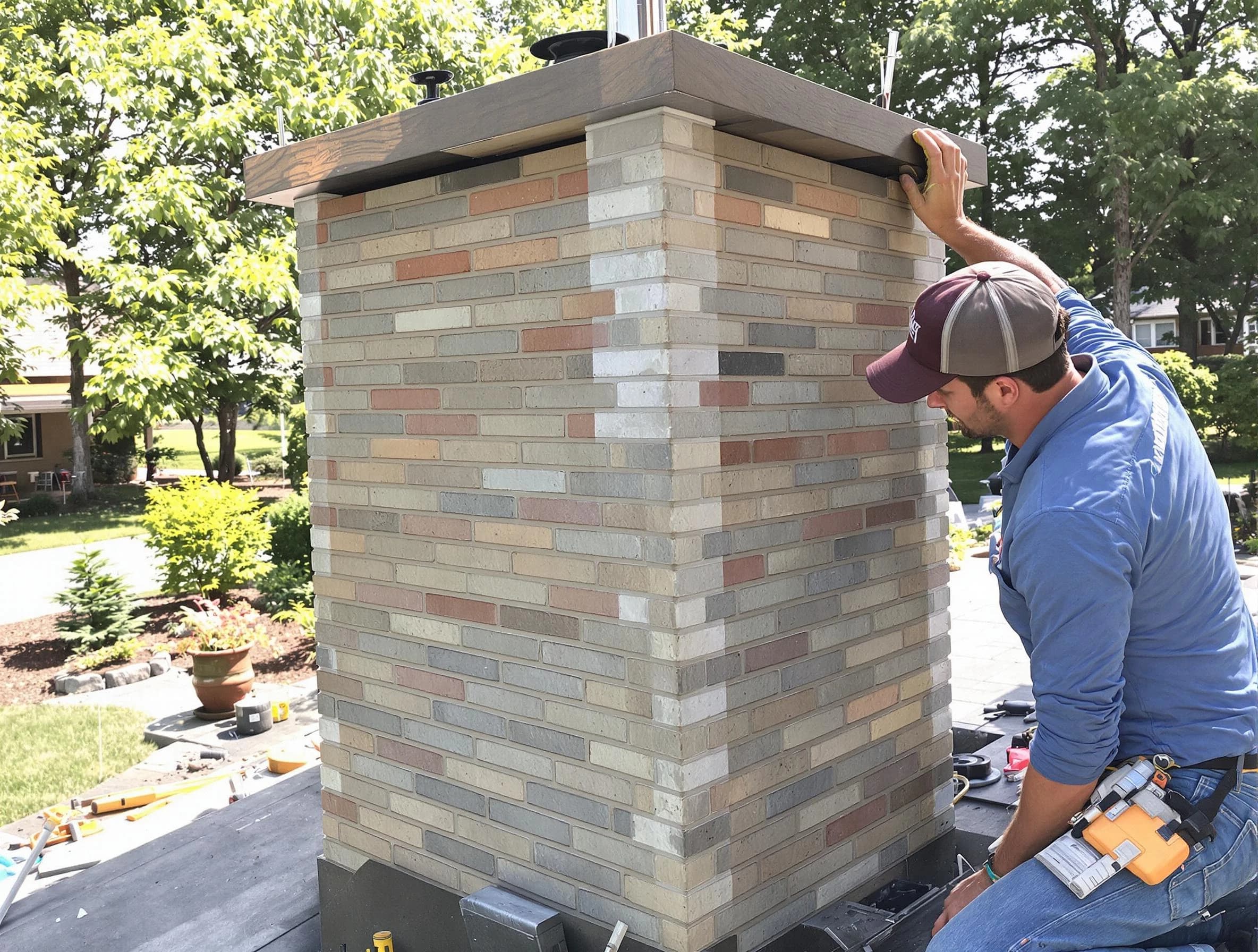 Somerset Chimney Sweep completing a modern chimney remodel in Somerset, NJ