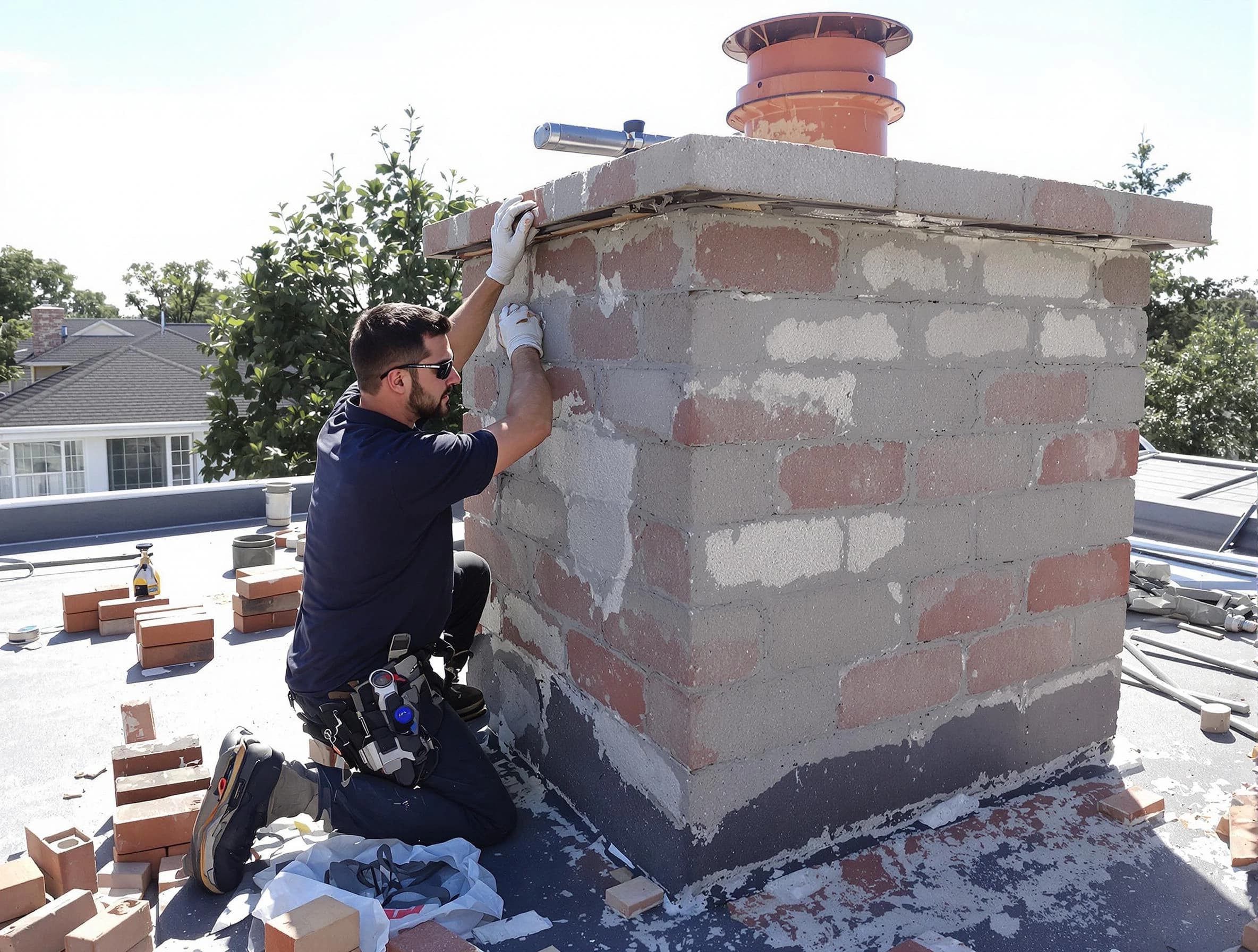 Advanced chimney repair process by Somerset Chimney Sweep in Somerset, NJ