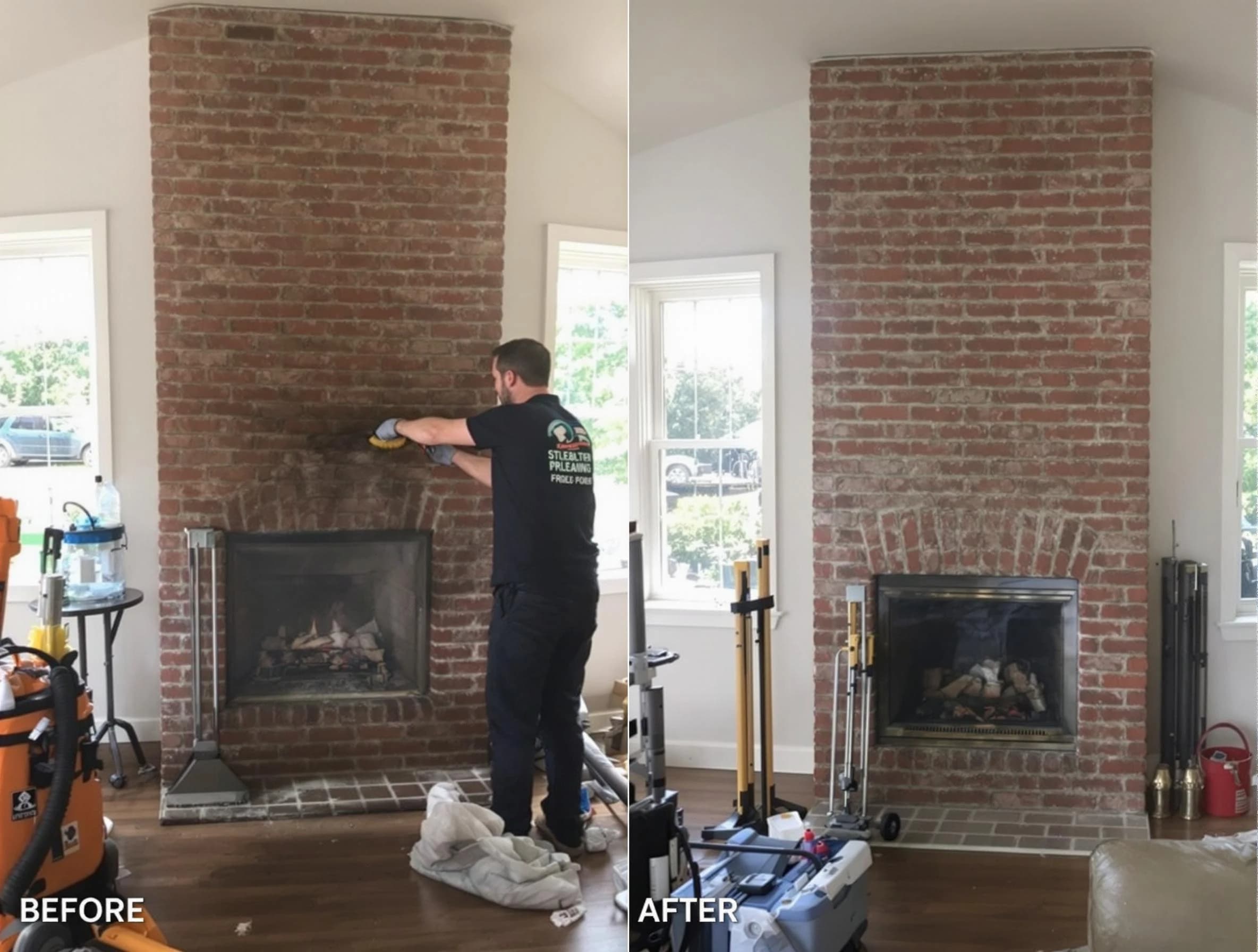 Finished chimney sweeping service by Somerset Chimney Sweep in Somerset, NJ