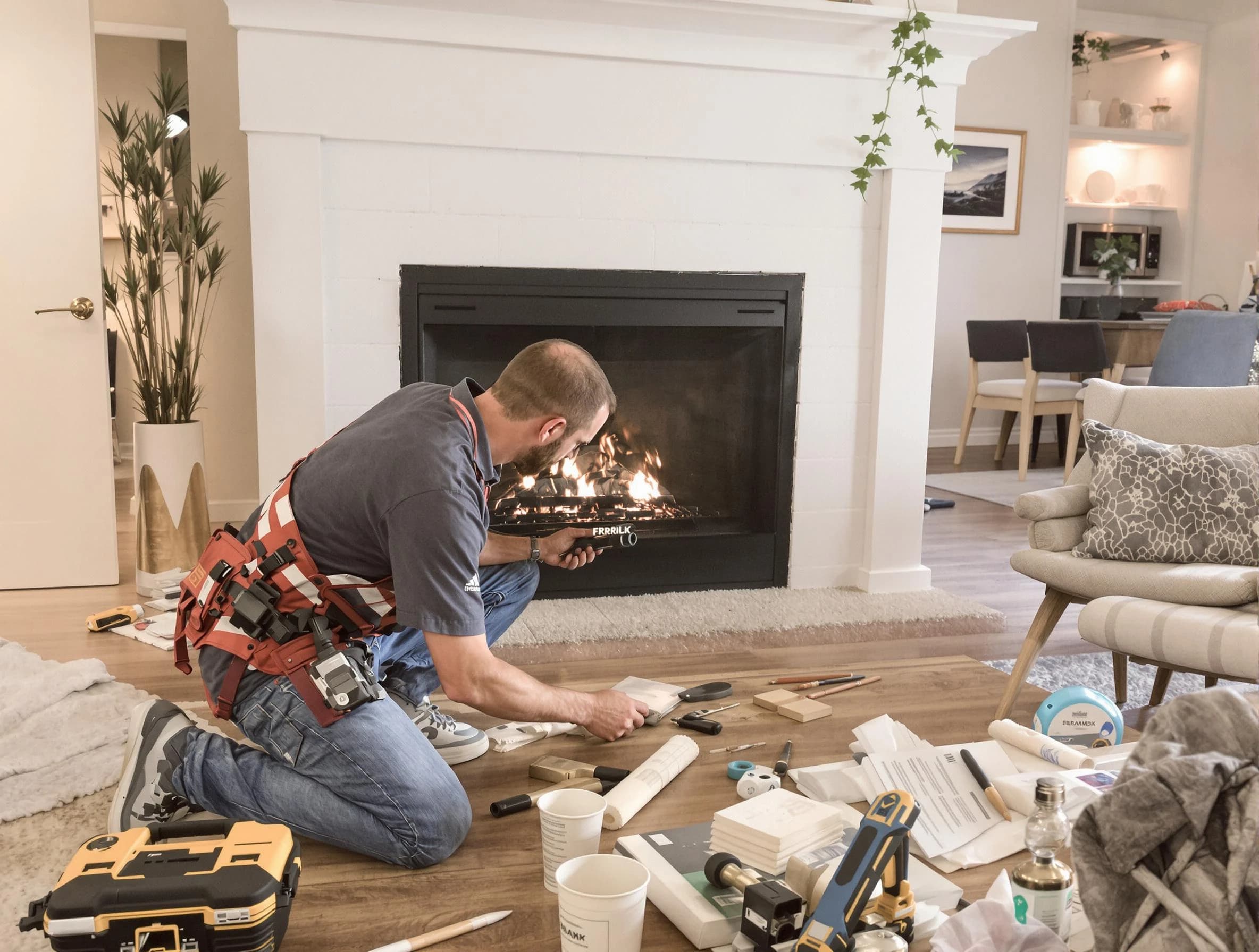 Somerset Chimney Sweep performing fireplace repair in Somerset, NJ