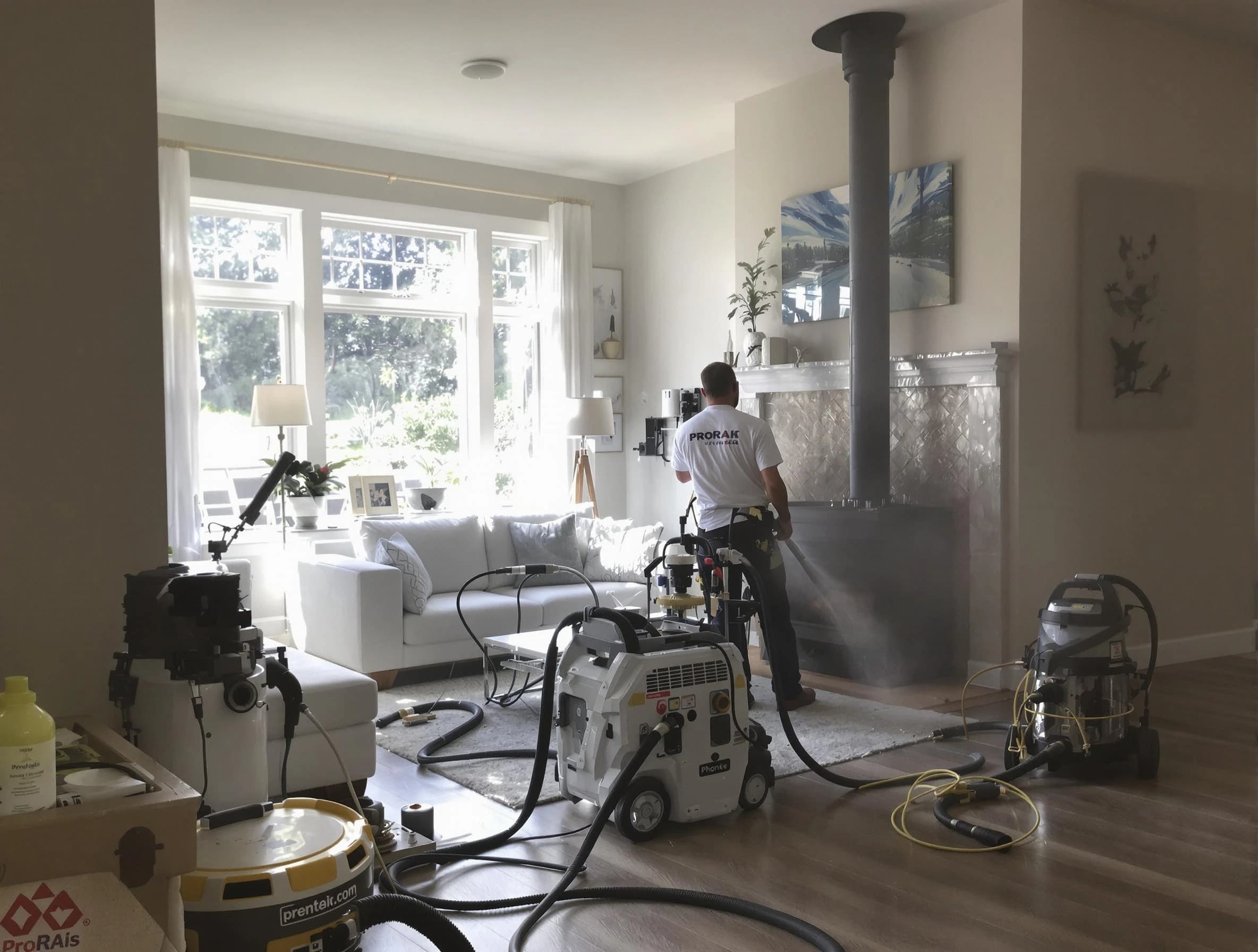 Soot removal service by Somerset Chimney Sweep for a fireplace in Somerset, NJ